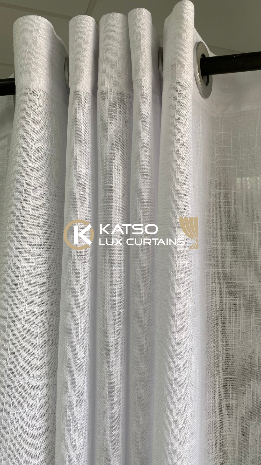 Elegant Voile Curtain - White