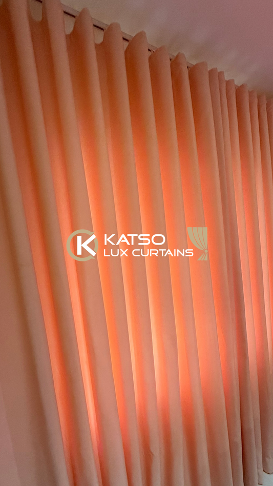 Nandi Made-to-Measure Curtain, Blush Pink | Eyelet, Taped or Wave