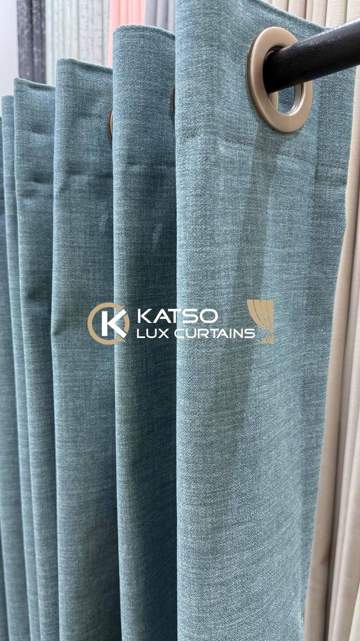 Charlotte Made-to-Measure 100% Blockout Curtain | Eyelet, Taped or Wave