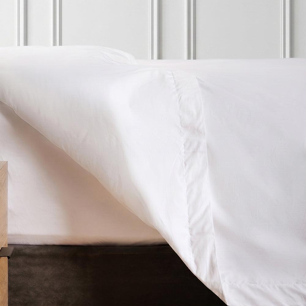 200 Thread Count Flap Oxford 100% Cotton Duvet Cover White-Duvet Covers