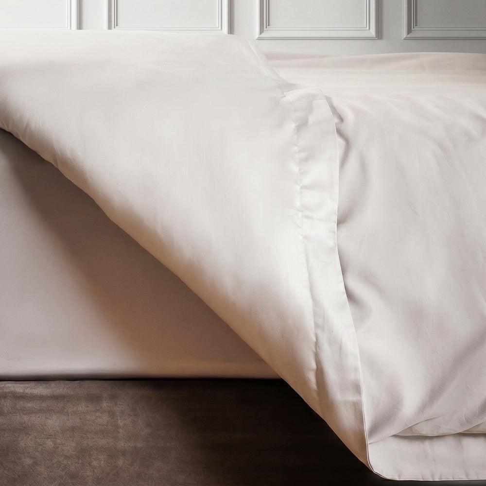200 Thread Count Oxford Cotton Rich Percale Duvet Cover Set Light Grey-Duvet Cover Sets