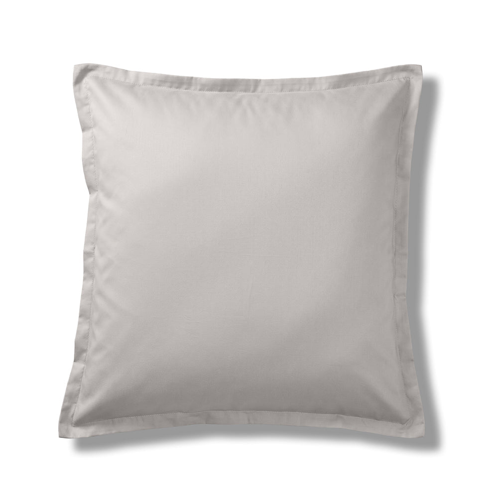 200 Thread Count Oxford Cotton Rich Percale Pillowcase Light Grey-Pillowcases
