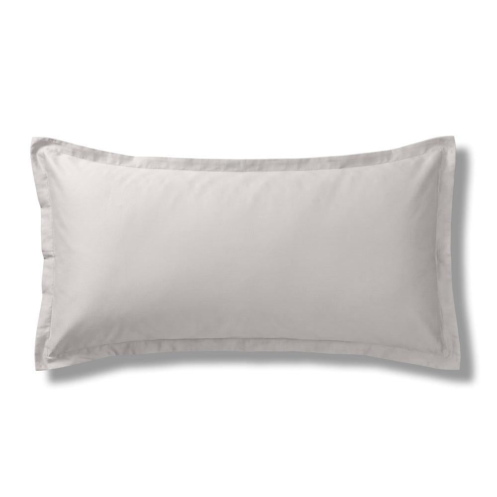 200 Thread Count Oxford Cotton Rich Percale Pillowcase Light Grey-Pillowcases