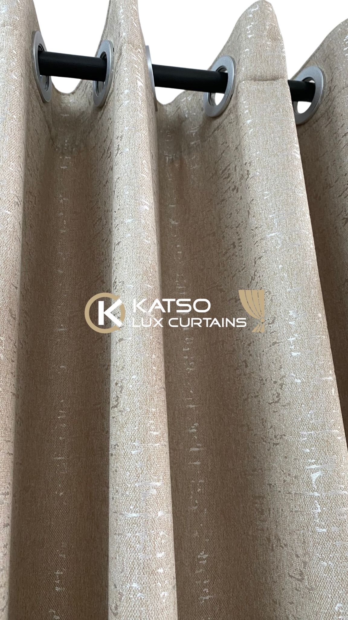 Beige Front Curtain - Mpumi