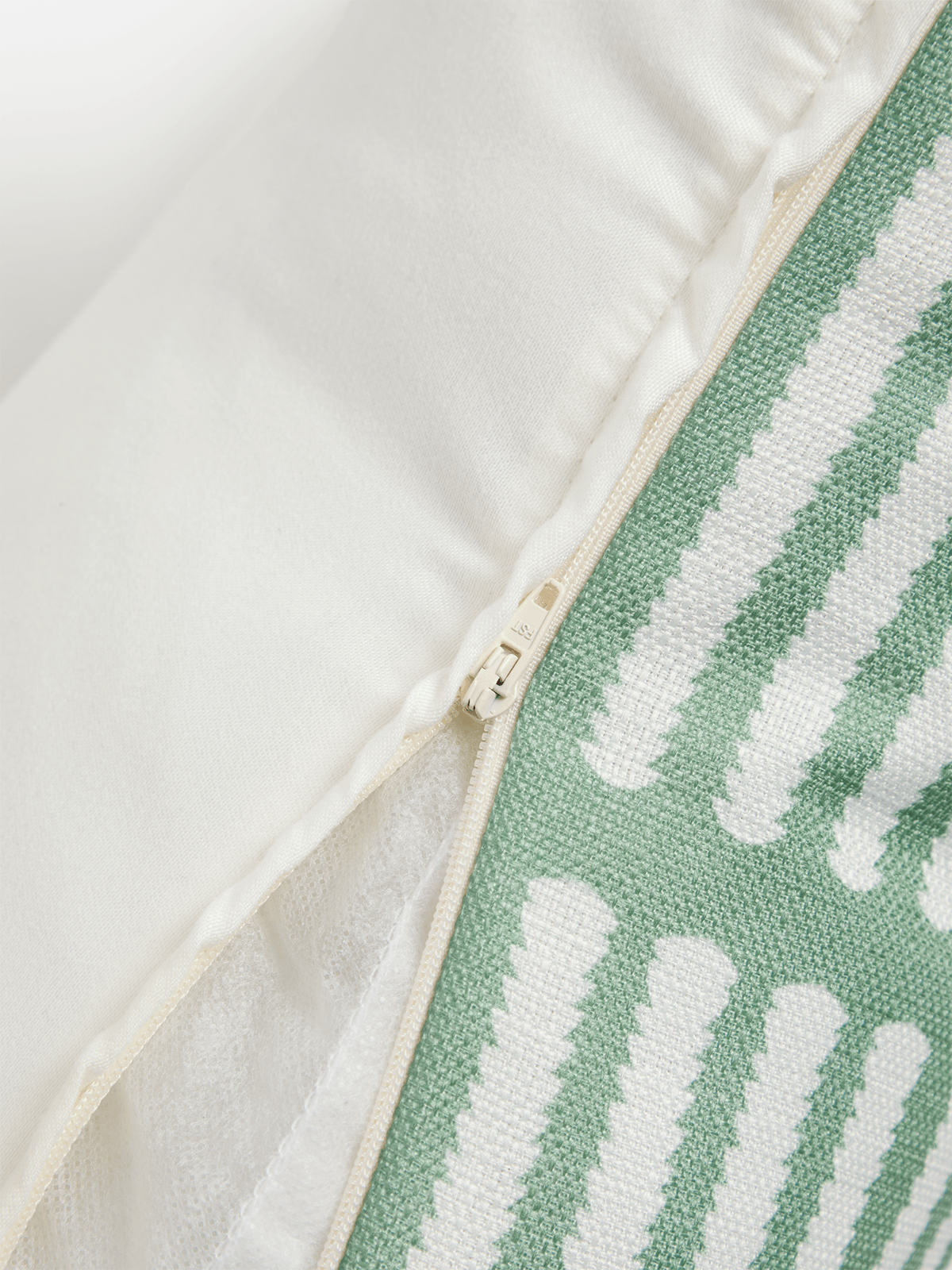 Green Textured Stripe Scatter Cushion