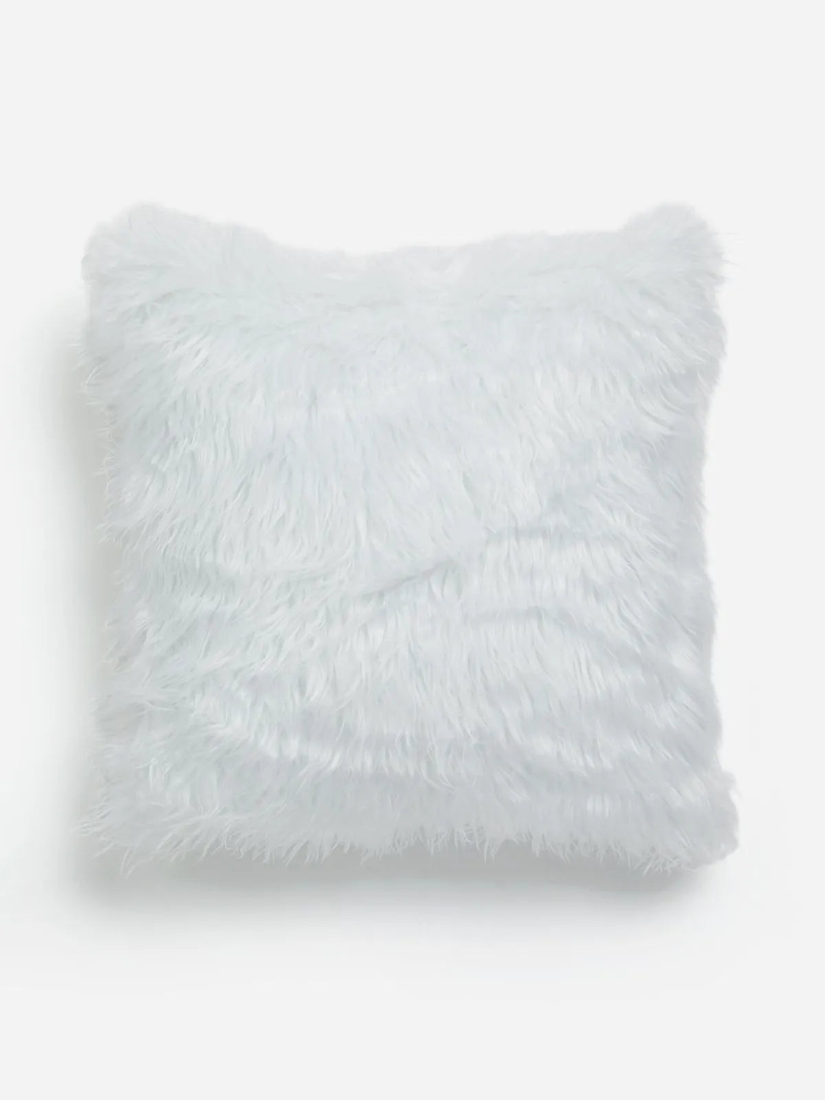 White Long Fur Scatter Cushion