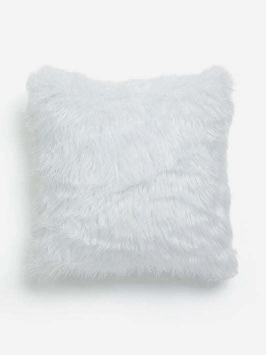 White Long Fur Scatter Cushion