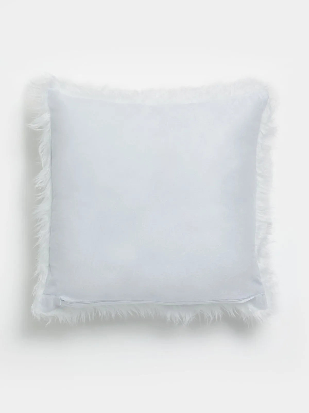 White Long Fur Scatter Cushion