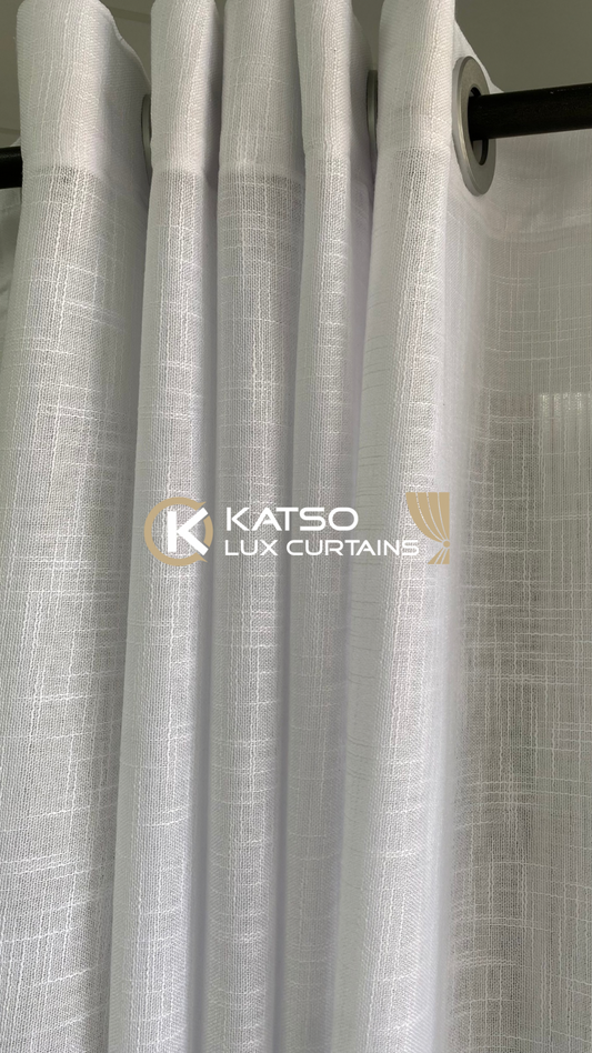 Elegant Voile Curtain - White