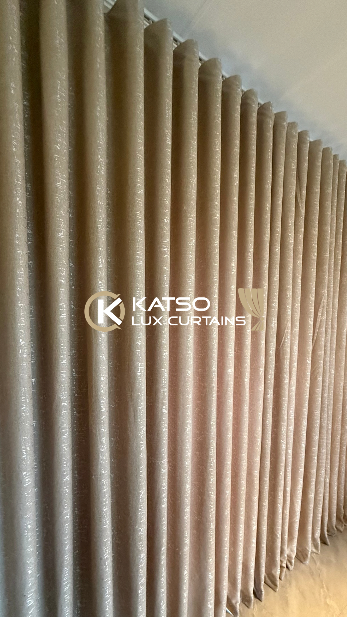 Mia Made-to-Measure Curtain, Warm Taupe Beige | Eyelet, Taped or Wave
