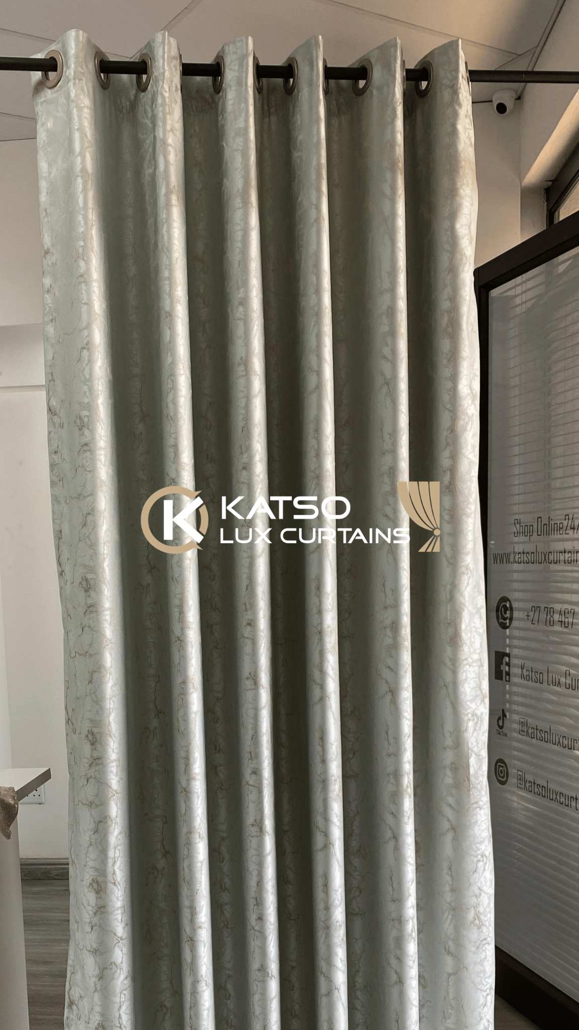 Buhle Made-to-Measure Curtain, Pale Sage Green | Eyelet, Taped or Wave