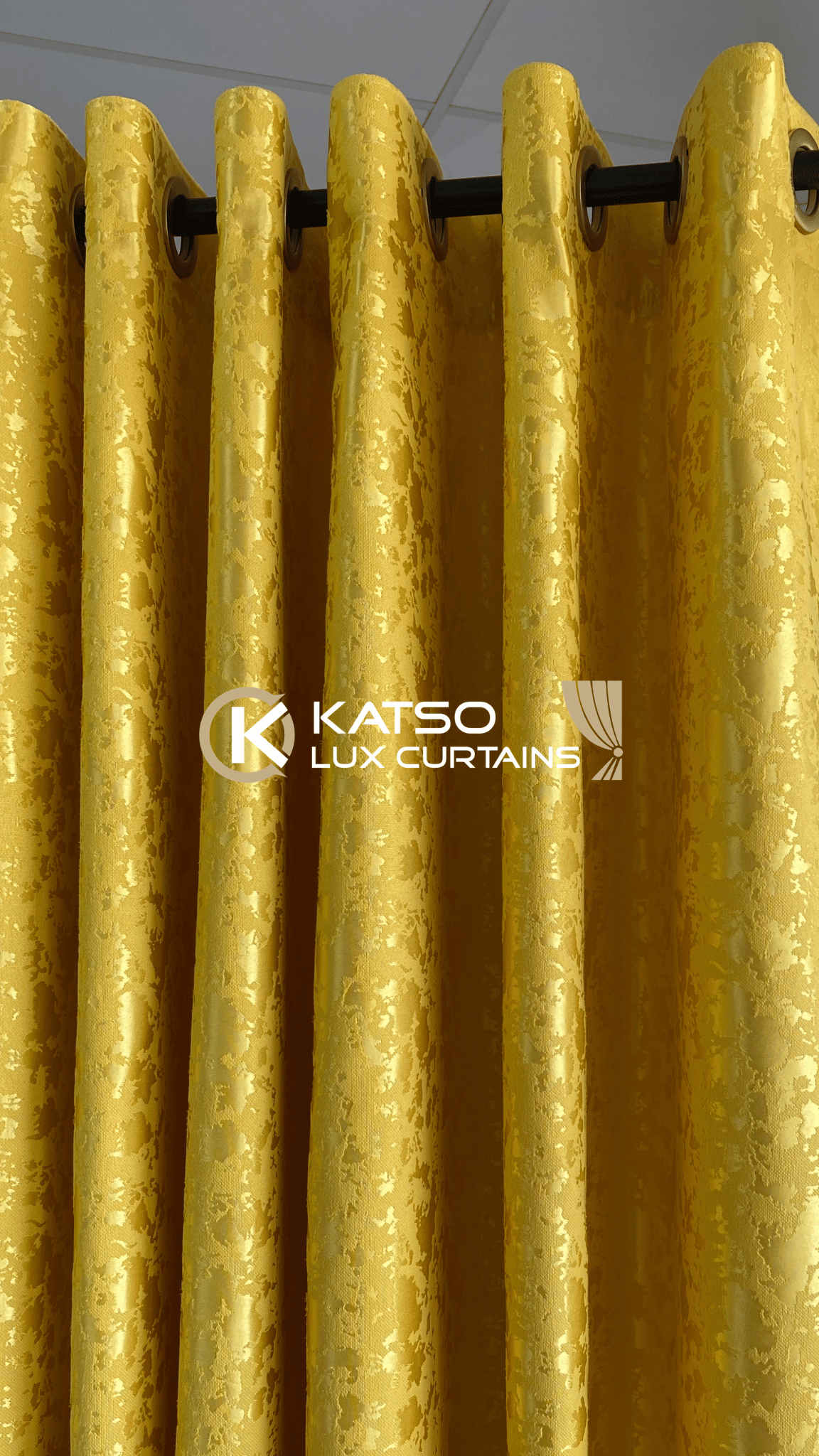 Anika Made-to-Measure Curtain, Golden Yellow | Eyelet, Taped or Wave