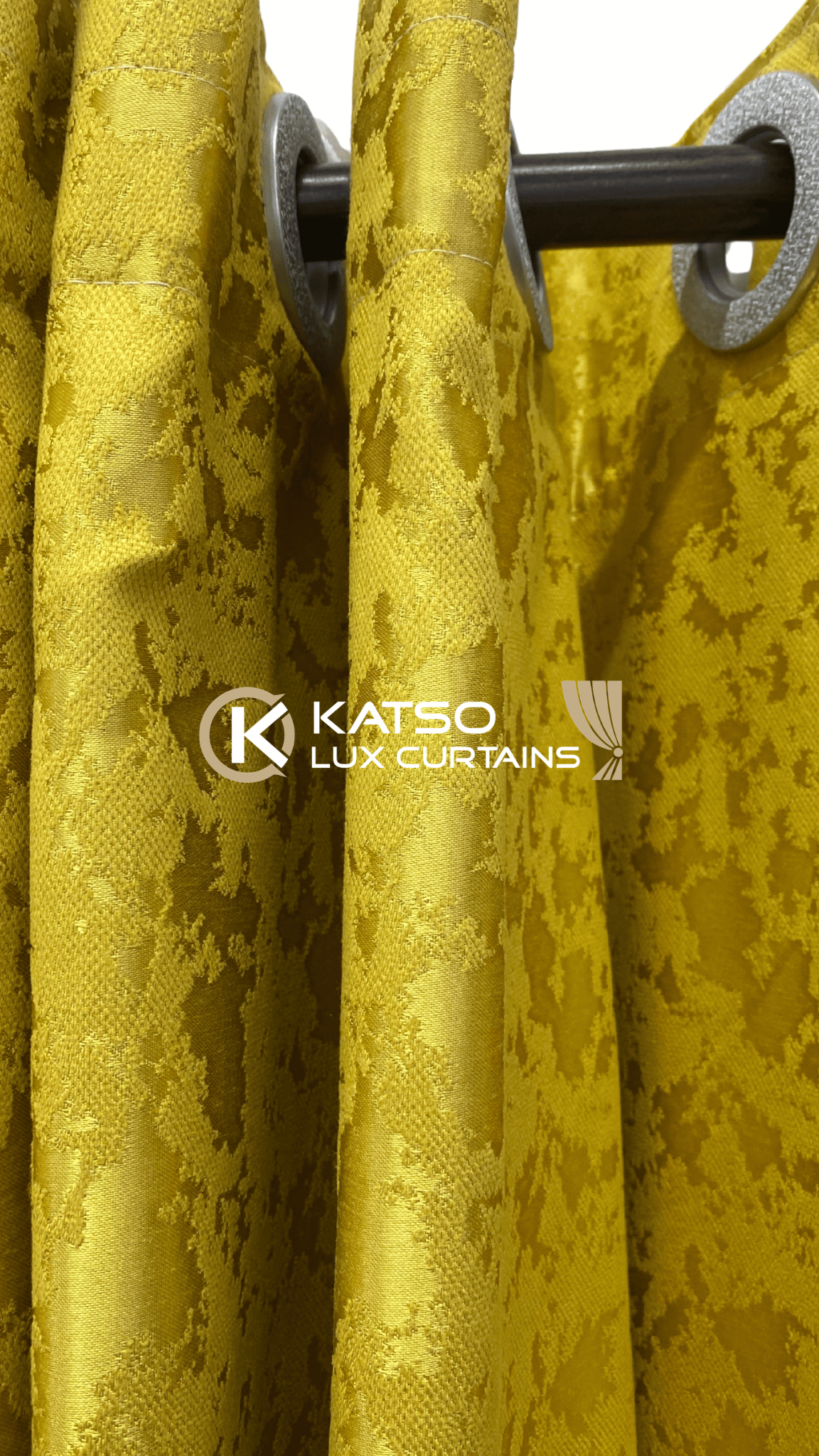 Anika Made-to-Measure Curtain, Golden Yellow | Eyelet, Taped or Wave