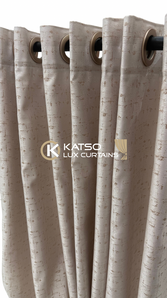 Marlene Made-to-Measure Curtain, Light Stone | Eyelet, Taped or Wave