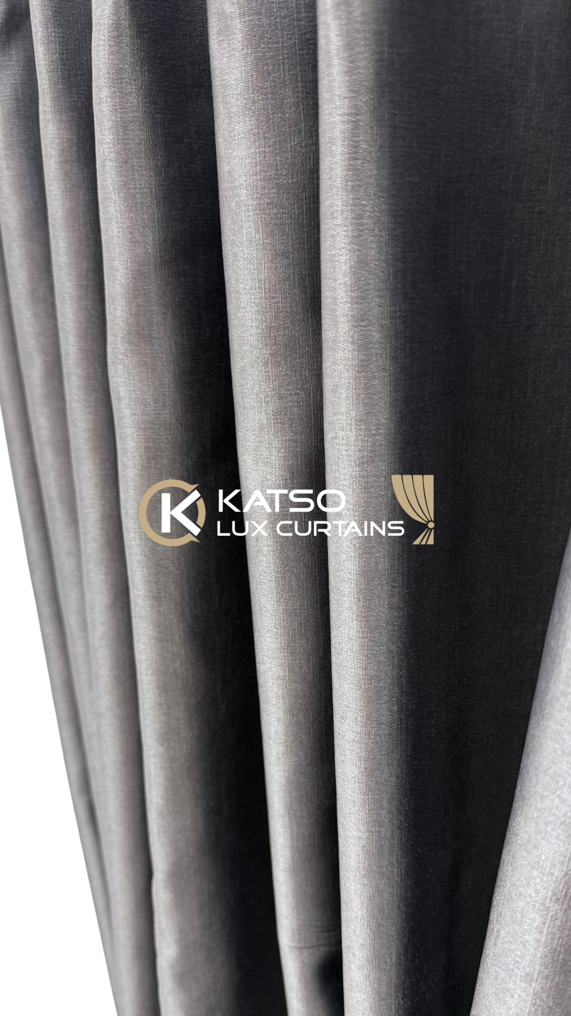 Sibongile Made-to-Measure Curtain, Mid Grey | Eyelet, Taped or Wave