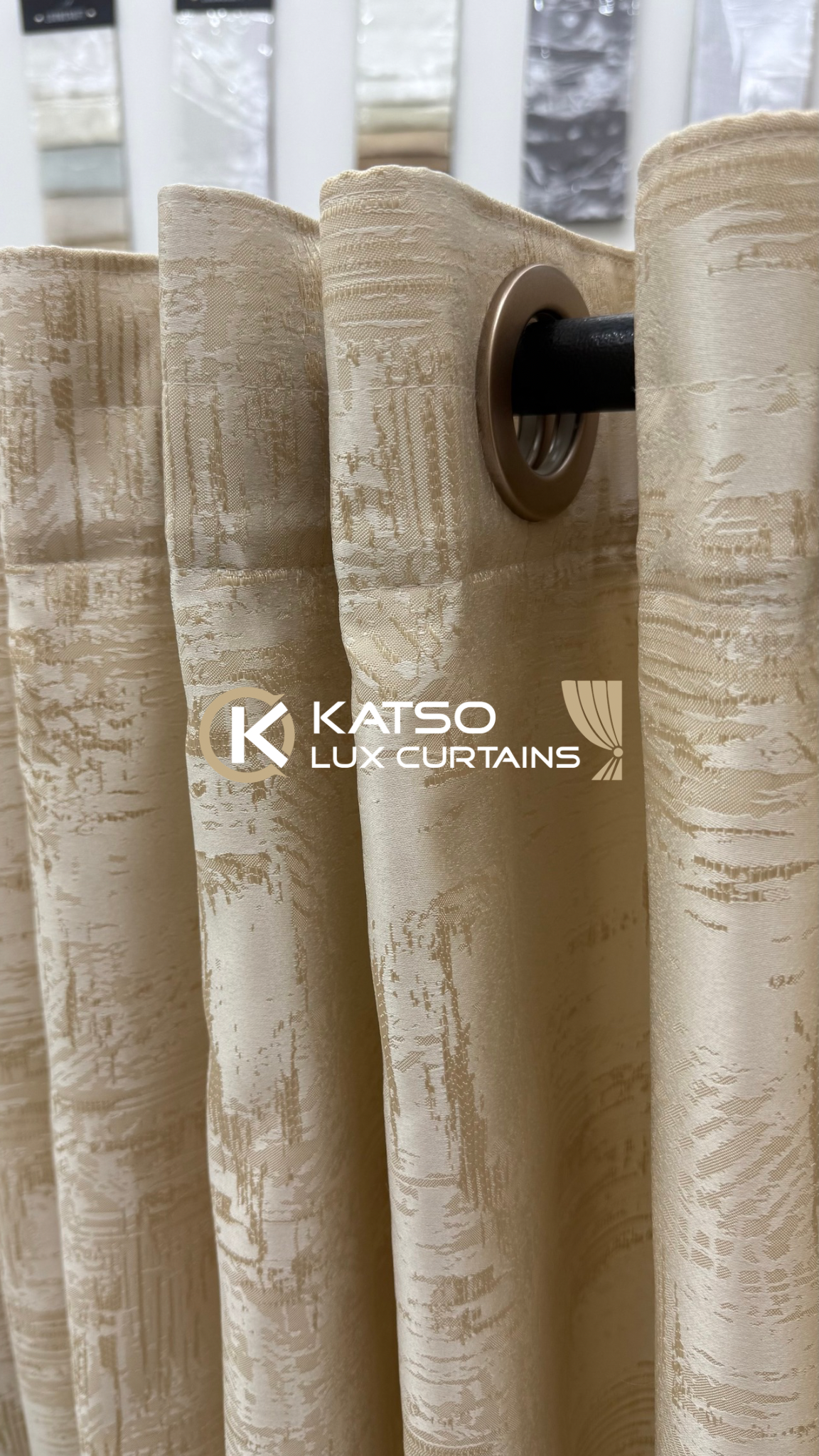Annelie Made-to-Measure Curtain, Warm Cream | Eyelet, Taped or Wave