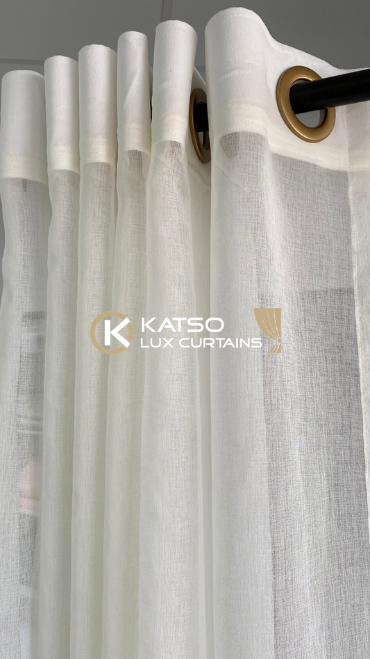 Ayanda Made-to-Measure Lace Curtain | Eyelet, Taped or Wave