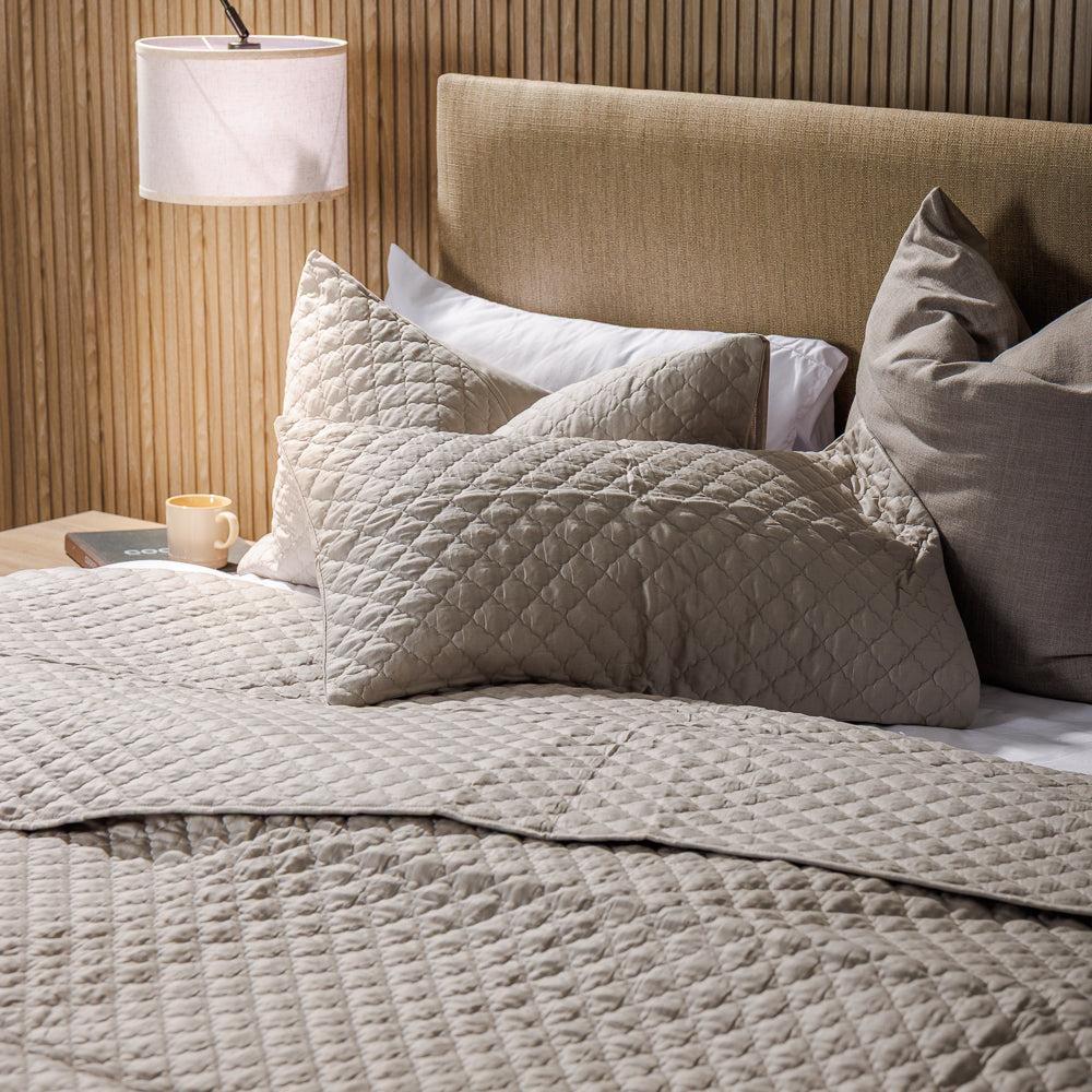 Clay Whisper Soft Premium Cotton Quilt Stone-Quilts & Comforters