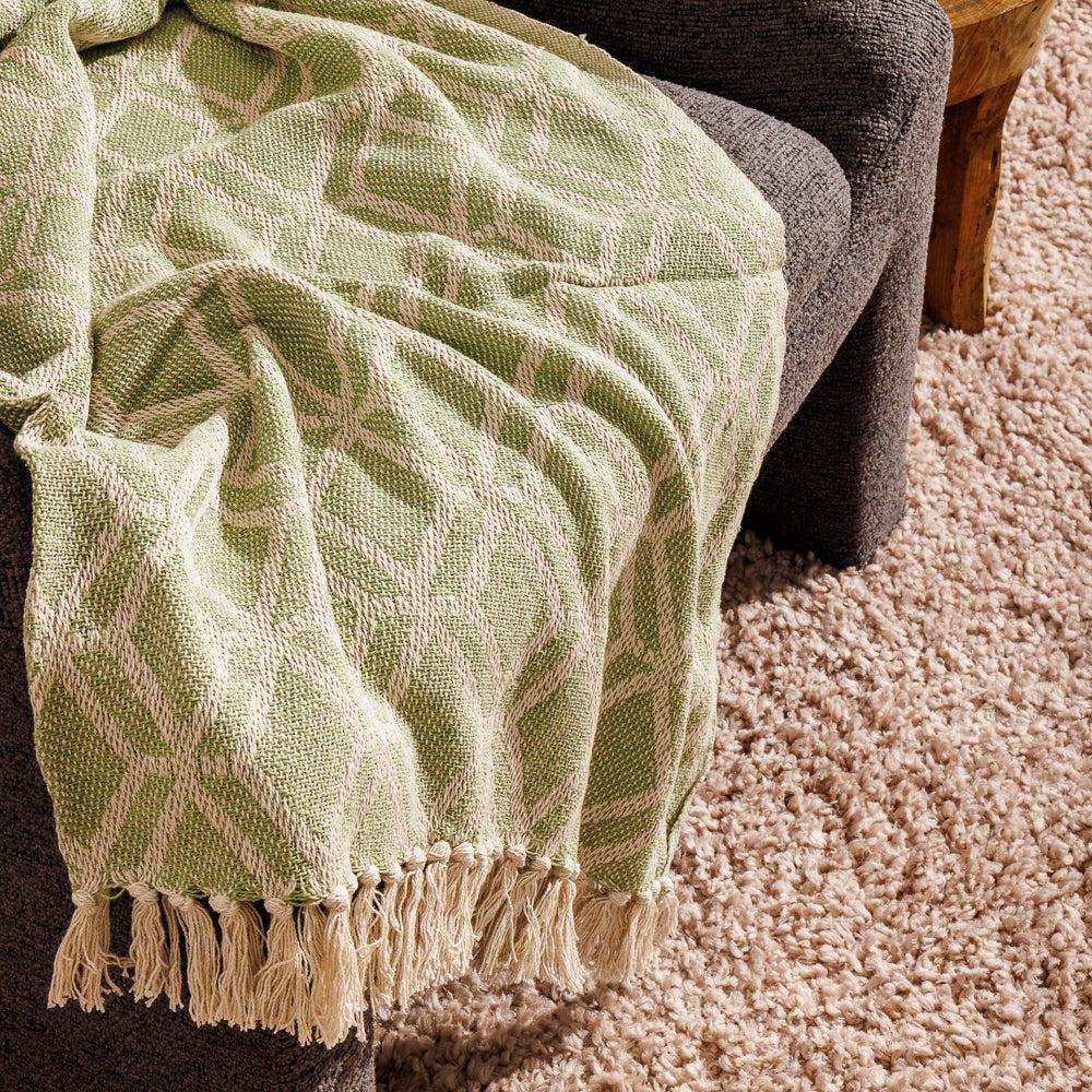 Cotton Bay Throw Sage-Throws