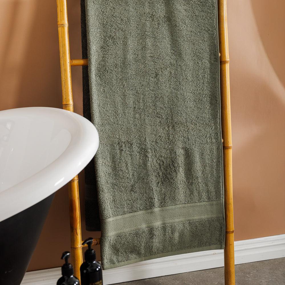 Cotton Club 470gsm Grand XXL Bath Sheet Hunter Green-Towels