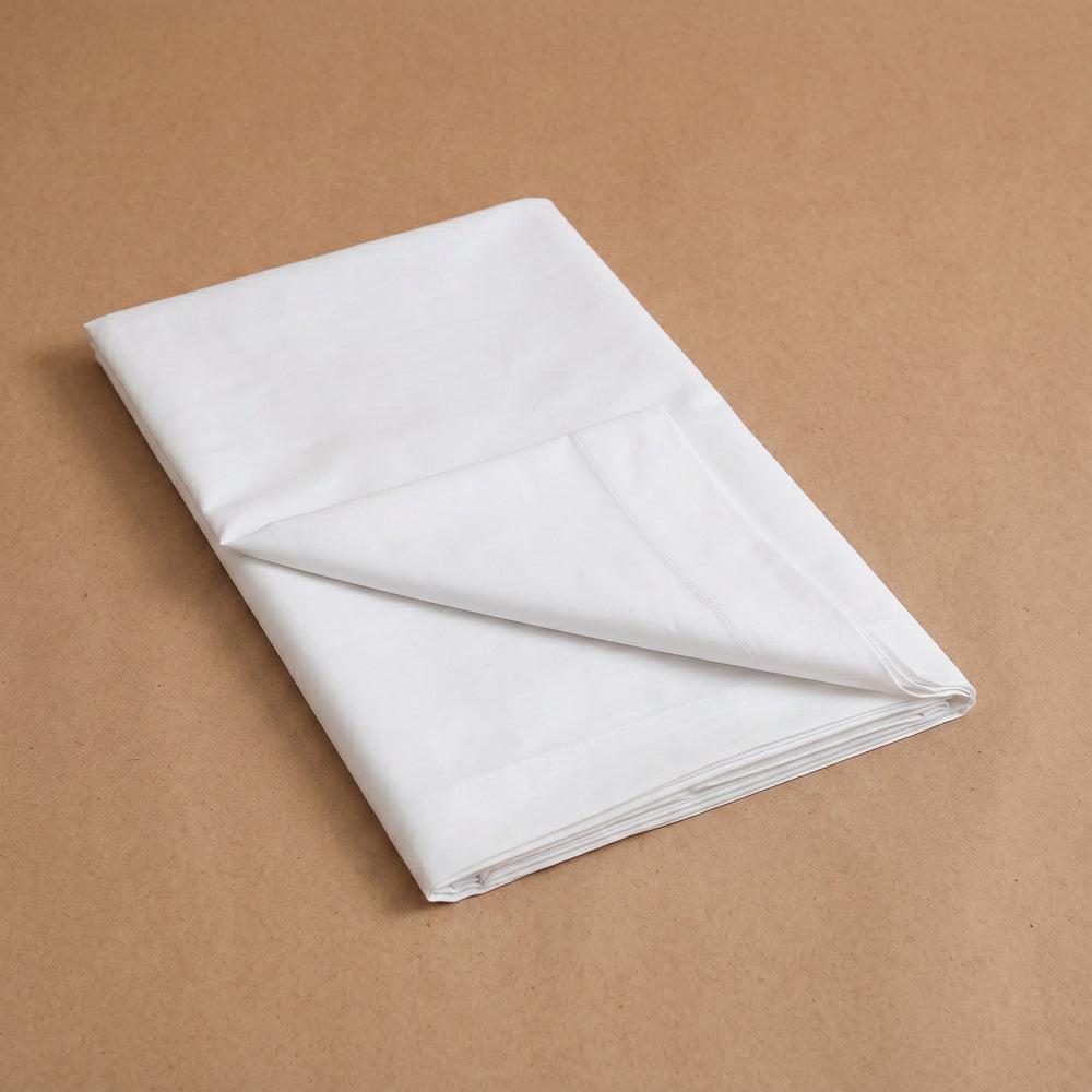 Easy Care 144 Thread Count Polycotton Flat Sheet White-Flat Sheets