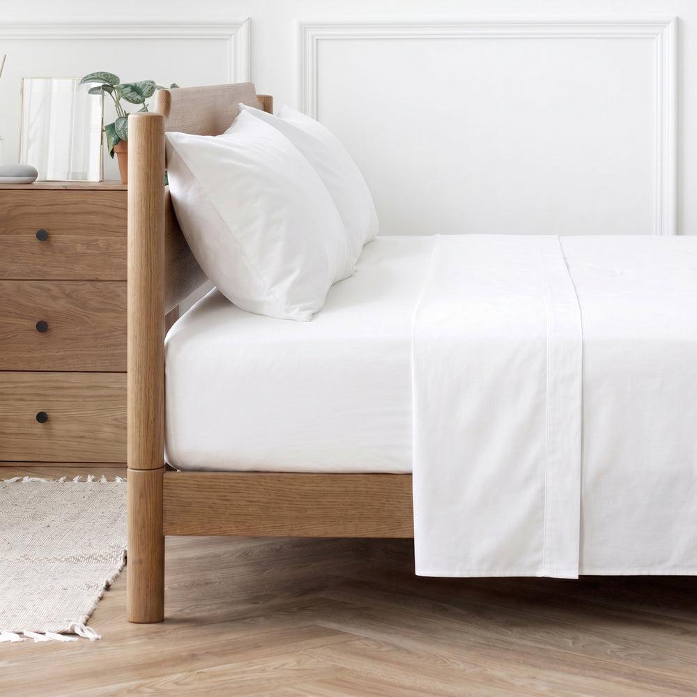 Easy Care 144 Thread Count Polycotton Flat Sheet White-Flat Sheets