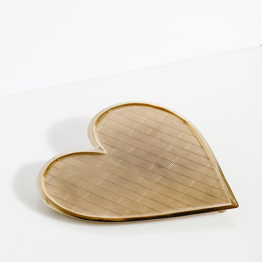 Heart Tray - Brushed Gold-DÃ©cor
