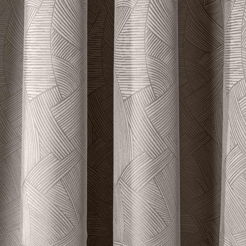 Enigma Taped Woven Blockout - Taupe-CURTAINS