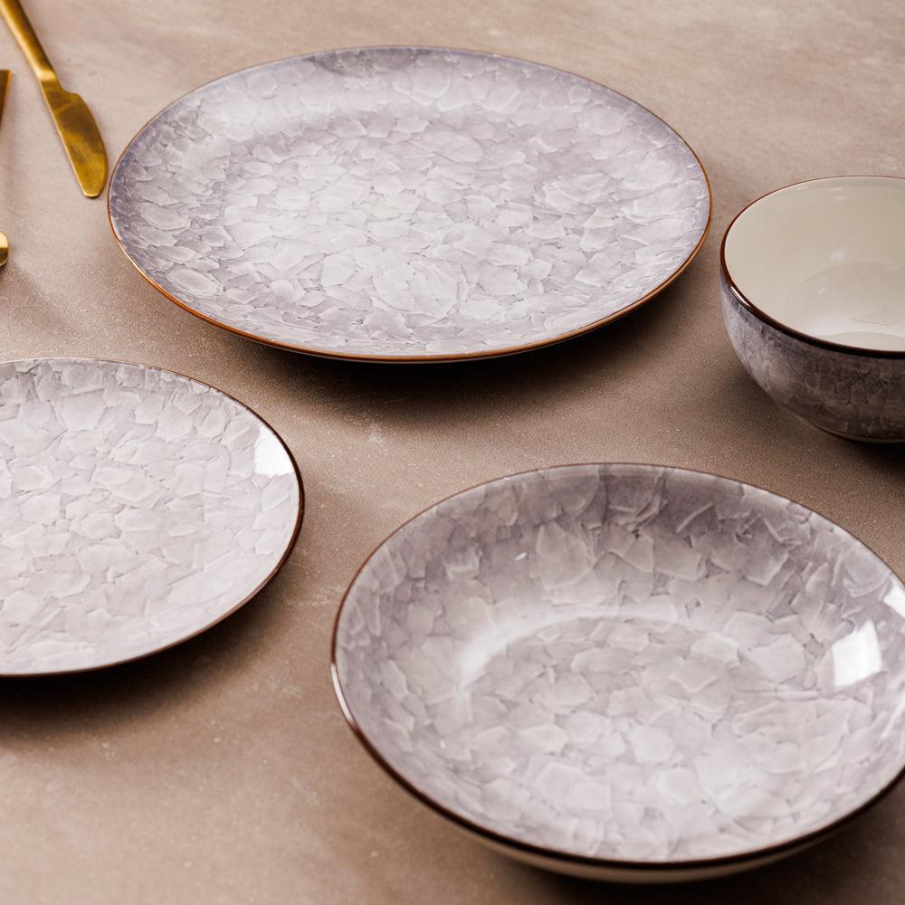 Home.Life Marbled Salad Bowl Mushroom-Bowls