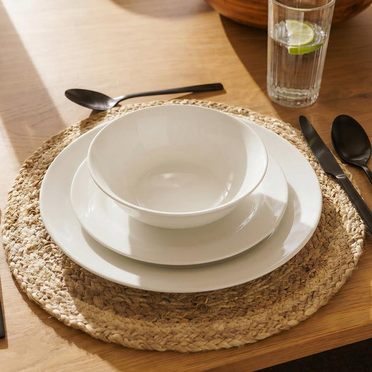 Maxwell Williams European Rim Dinner Set White 12 Piece-Dinner Sets