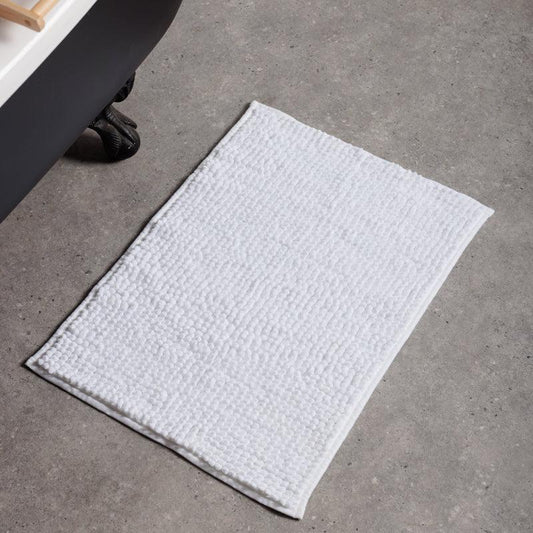 Microfibre Bath Mat - White-BATH MAT