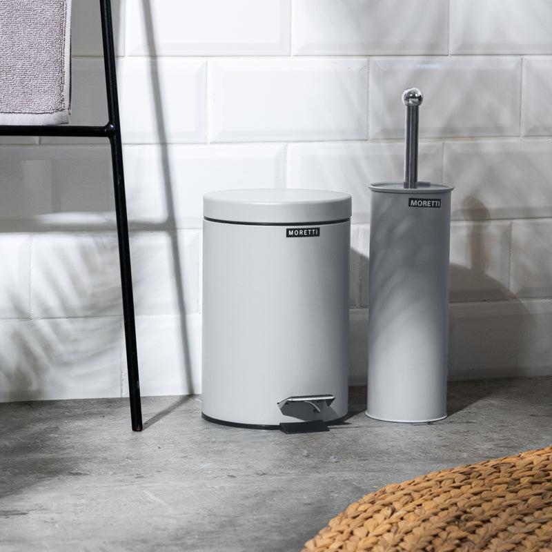 Moretti Matt Finish 3L Pedal Bin - Light Grey