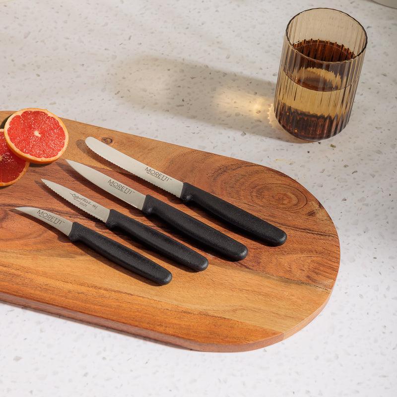 Moretti Pro Paring Knife 3.5 Inch - Black-KITCHEN