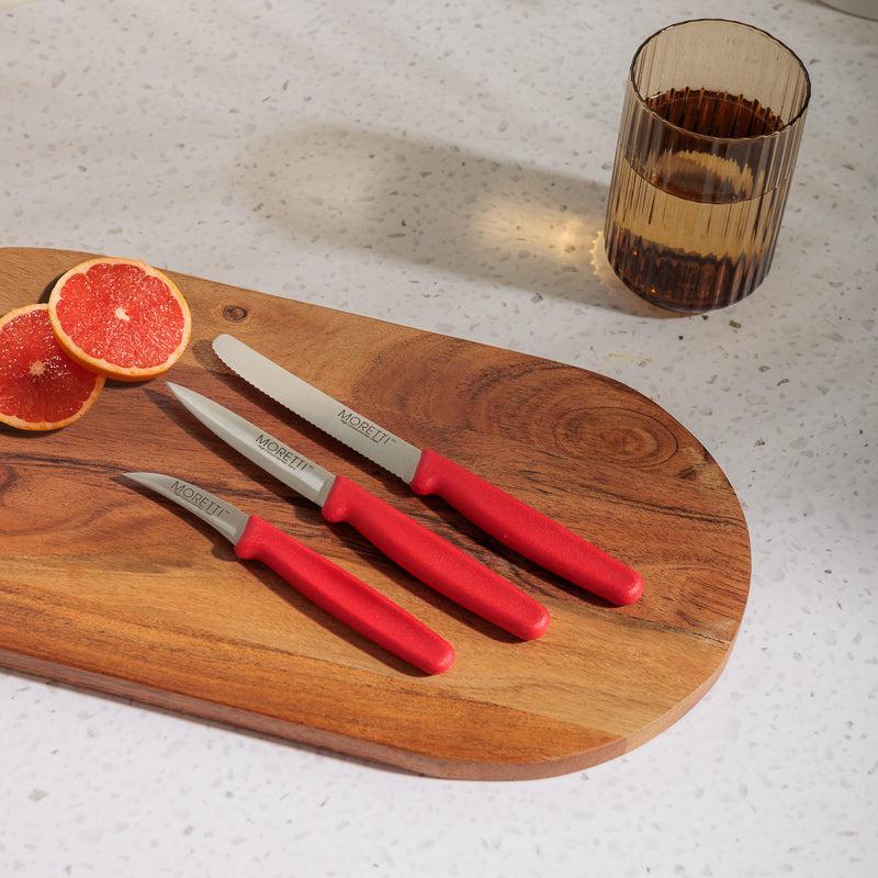 Moretti Pro Paring Knife 3.5 Inch - Red-KITCHEN
