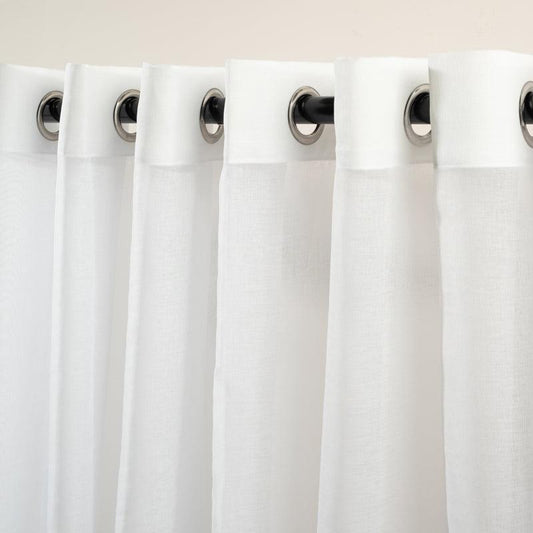 Nest Capri Eyelet Sheer Curtain - White