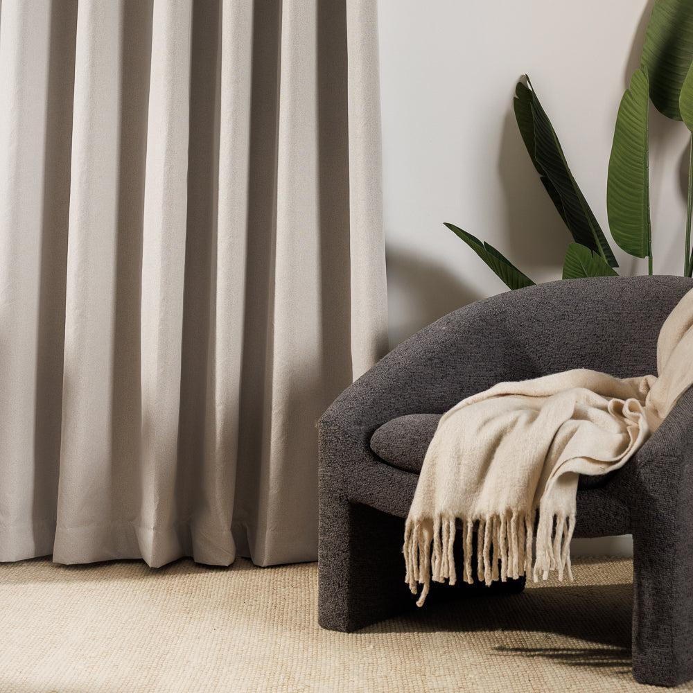 Nest Ultra Blockout Eyelet Curtain Natural-Curtains