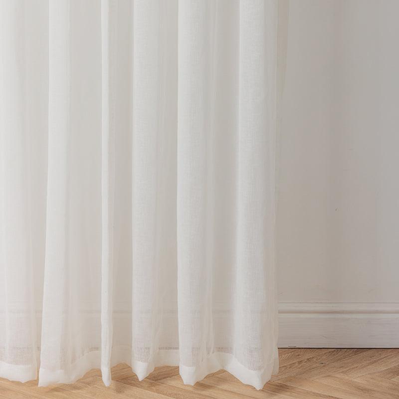 Nest Sicily Eyelet Unlined Curtain - White-CURTAINS