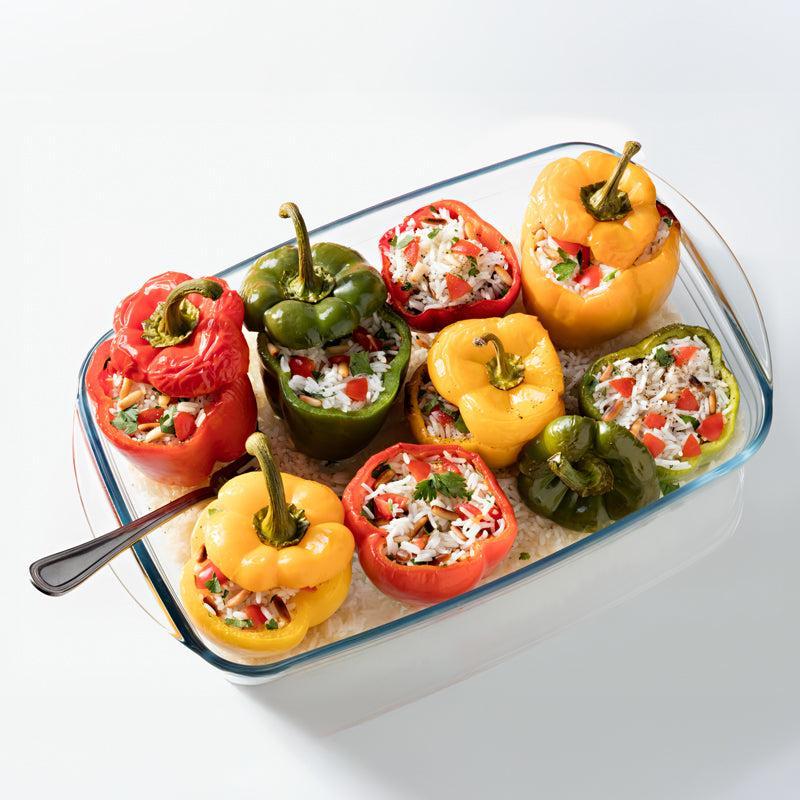 Ã”cuisineÂ® Glass Rectangular Casserole with Lid and Handles-CASSEROLE DISH