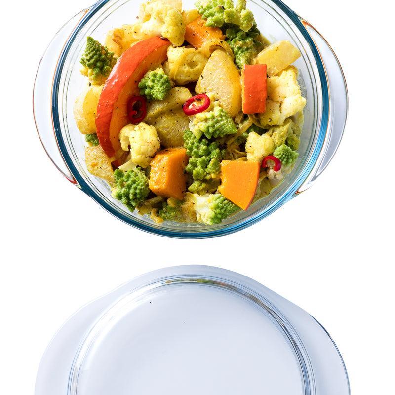 Ã”cuisineÂ® Glass Round Casserole with Lid-CASSEROLE DISH