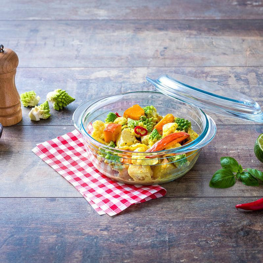 Ã”cuisineÂ® Glass Round Casserole with Lid-CASSEROLE DISH