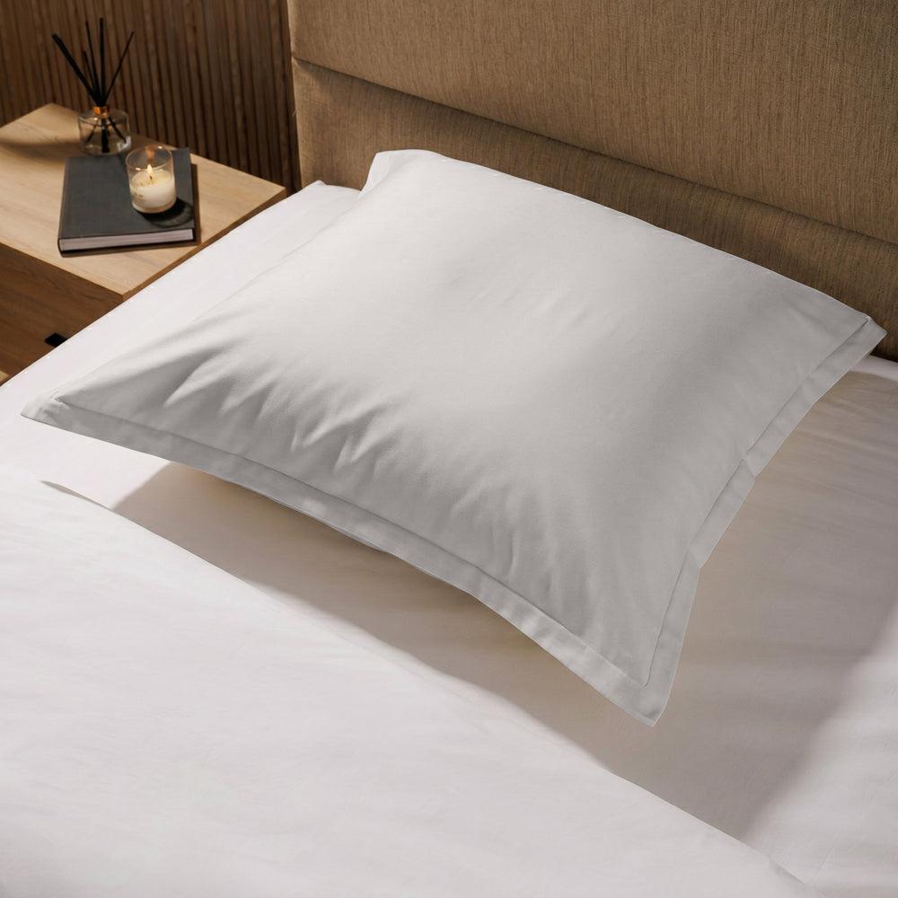 Whisper Soft 500 Thread Count Sateen Egyptian Cotton Oxford Pillowcase Silver-Pillowcases