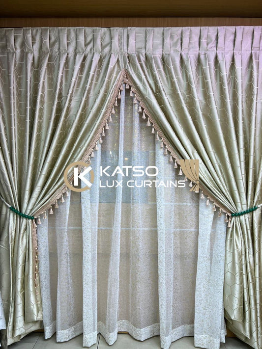 Combo Deal - Front Curtain & Lace - Viola