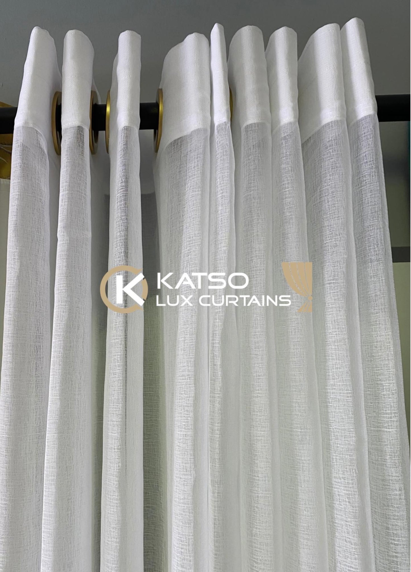 Premium Lace Curtain - White