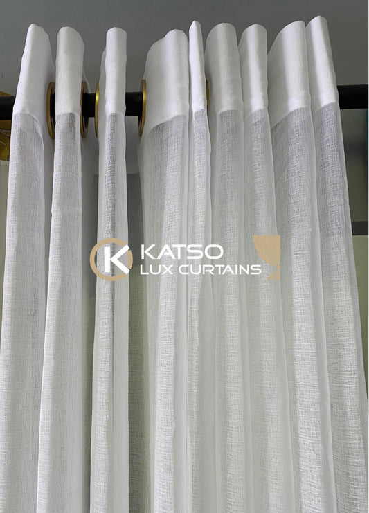 Premium Lace Curtain - White